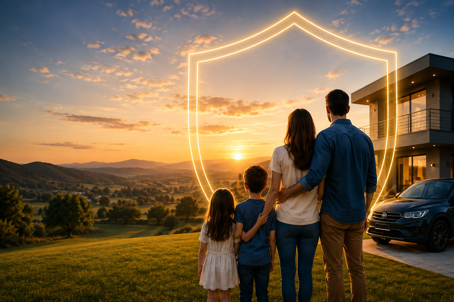 Família protegida pela Vassequi Seguros